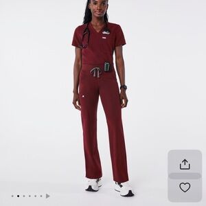 FIGS - Burgundy Scrub set
